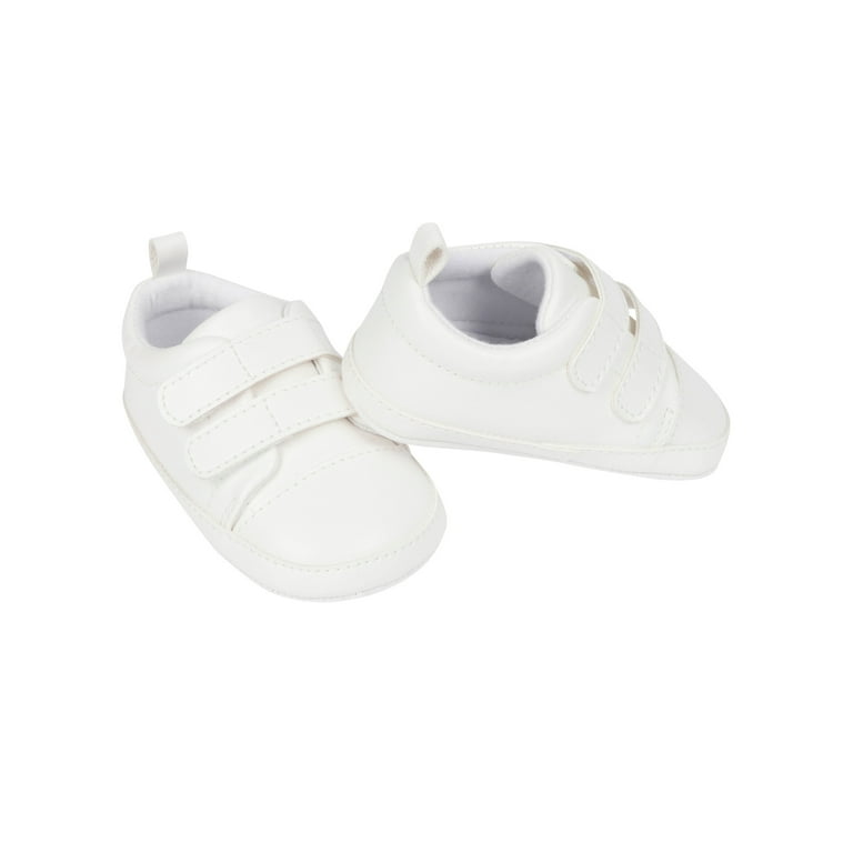 Gerber Newborn Baby Boys Non-Skid Smooth PU Shoes, 0-9 Months