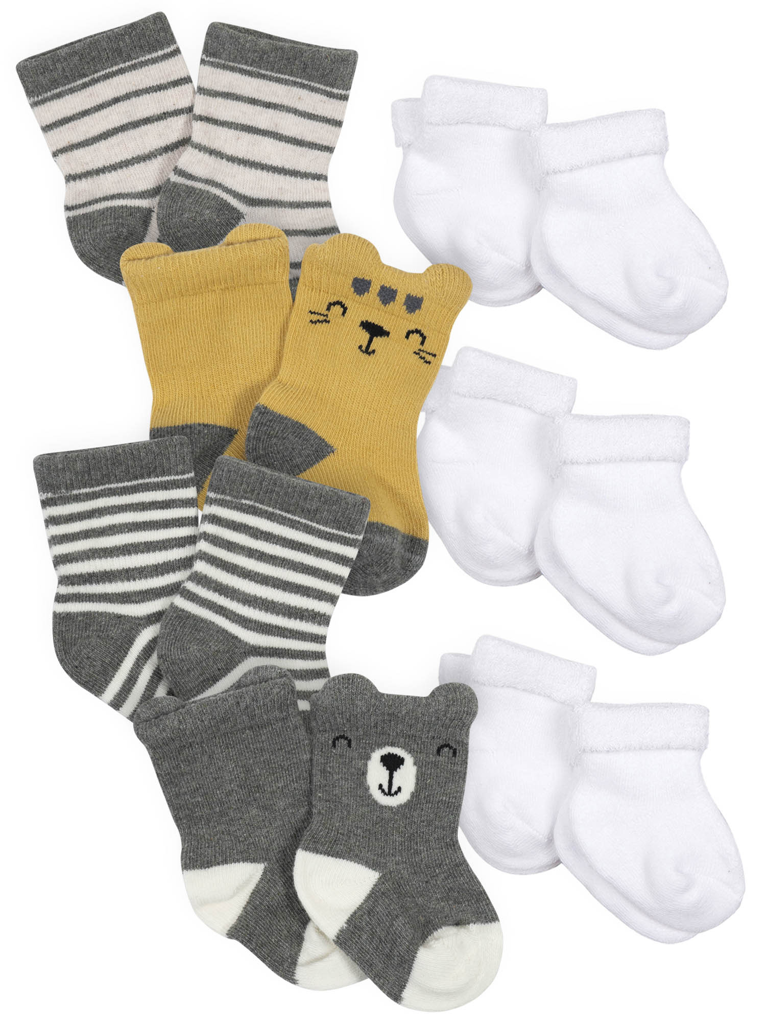 Gerber Baby Boys WiggleProof Socks 10 Pack (Newborn0/6M)