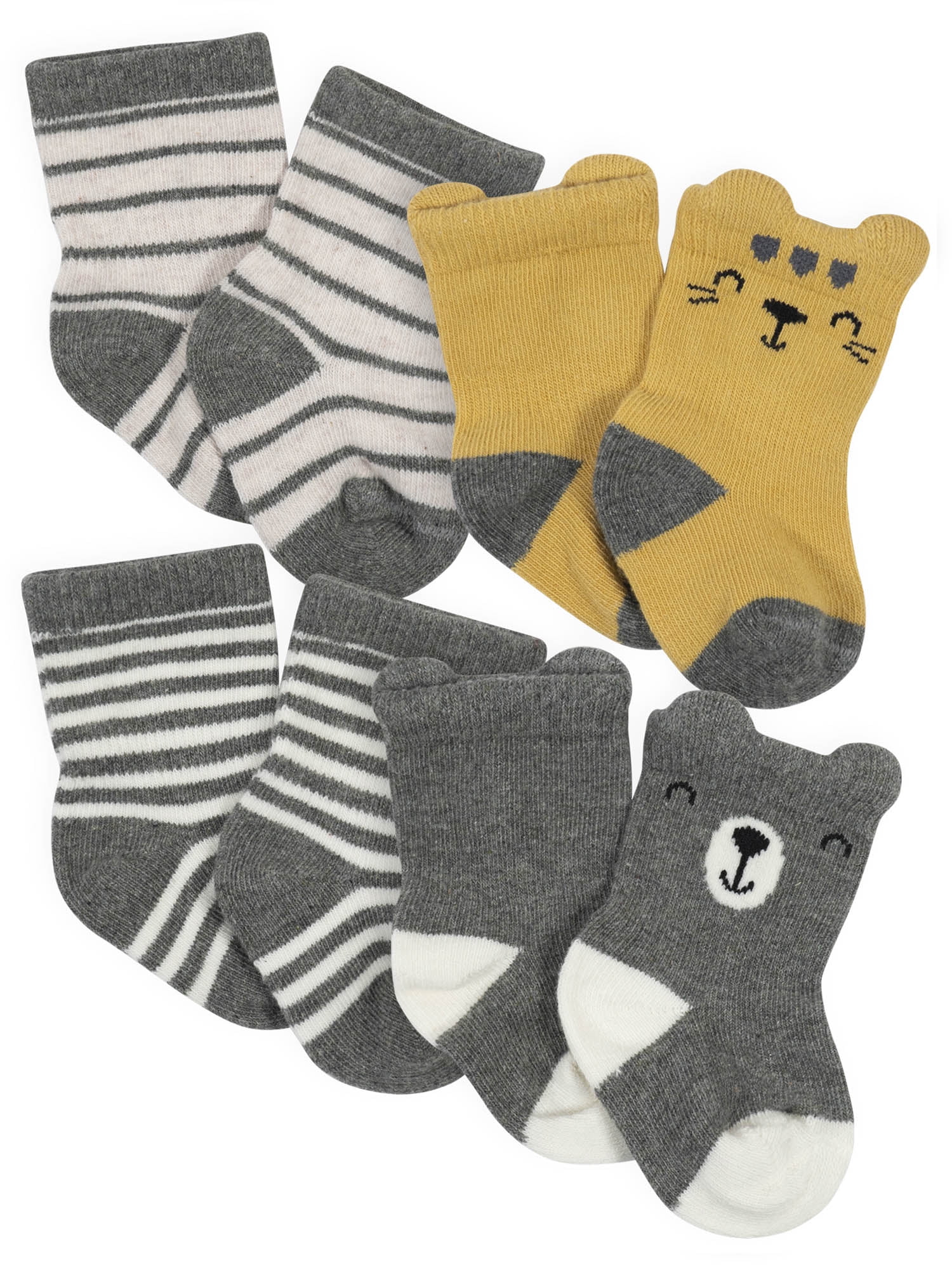 Gerber Baby Boys Wiggle Proof ¢ Socks, 4Pack