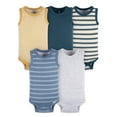 thumbnail image 1 of Gerber Baby Boys or Girls Casual Sleeveless Bodysuits, 5-Pack, Sizes 0/3 Months- 24 Months, 1 of 13