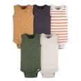 thumbnail image 1 of Gerber Baby Boys or Girls Casual Sleeveless Bodysuits, 5-Pack, Sizes 0/3 Months- 24 Months, 1 of 9