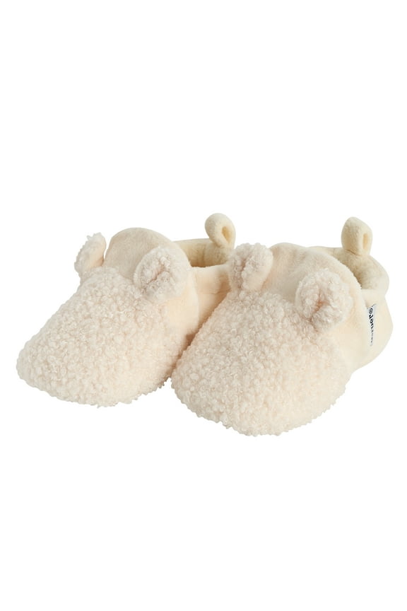 Baby Gender Neutral Plush Bootie with Ears, Sizes 0/3 Months - 6/9 Months