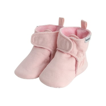 Gerber Gender Neutral Soft Booties with Hook & Loop, Sizes 0/3 Months - 6/9 Months