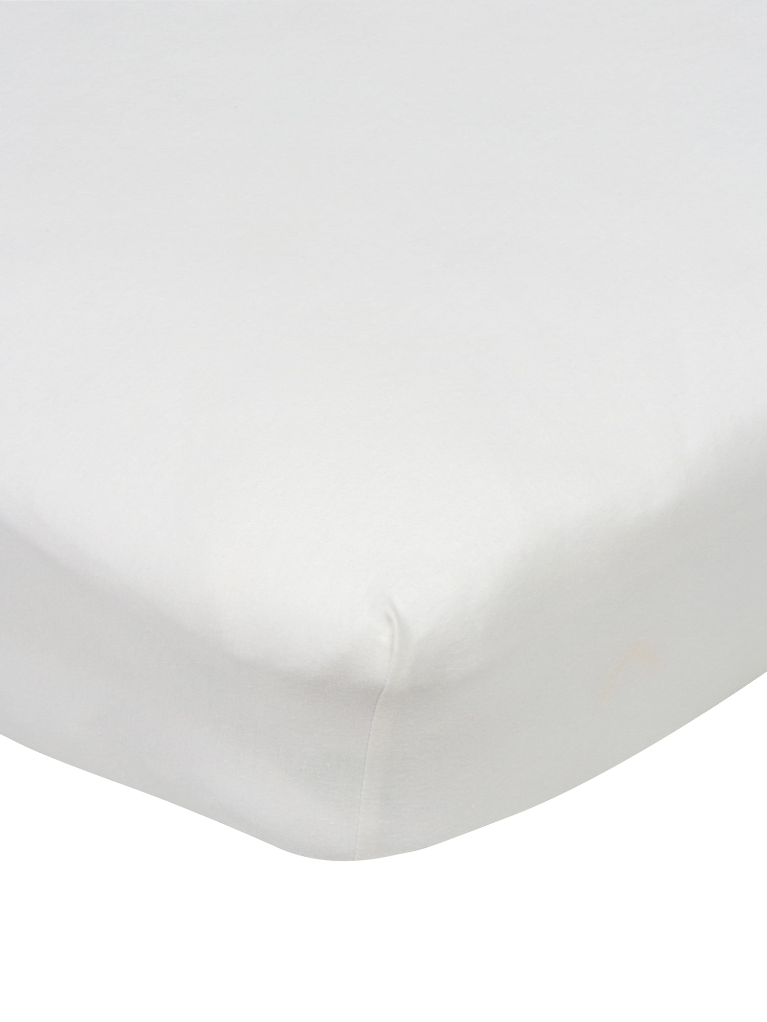 White Cotton Flannel Fitted Crib Sheet for Toddlers