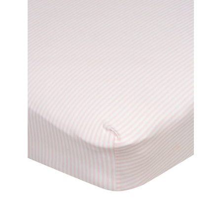 Gerber Baby Girl 100% Cotton Fitted Crib Sheet for Standard Crib and Toddler Mattresses