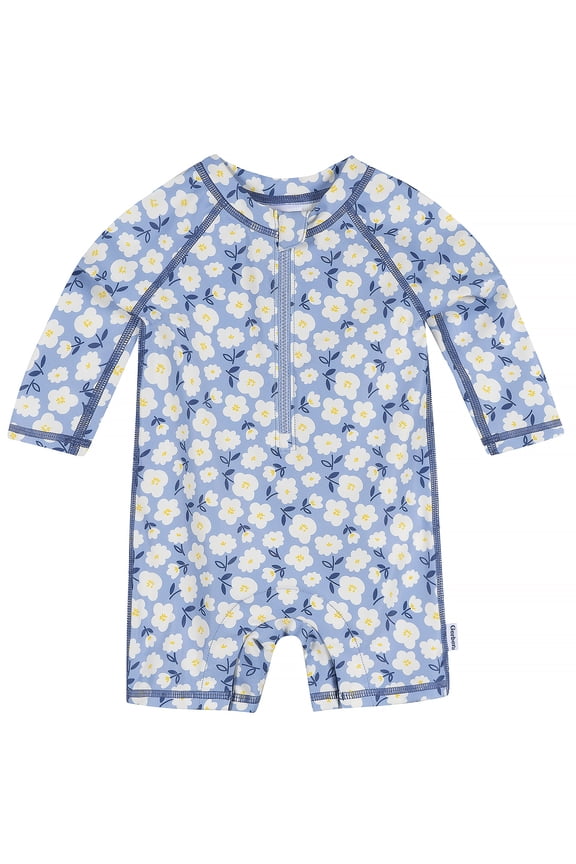 Baby Girl 1pc Rashguard Suit, Sizes (0-3 Months - 24 Months)