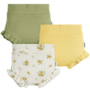Gerber Baby Girl Bubble Shorts with Ruffle, 3-Pack, Sizes 0/3 Months - 24 Months