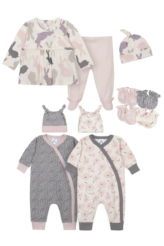Baby Girl Bunny Baby Shower Layette Gift Set, 11-Piece