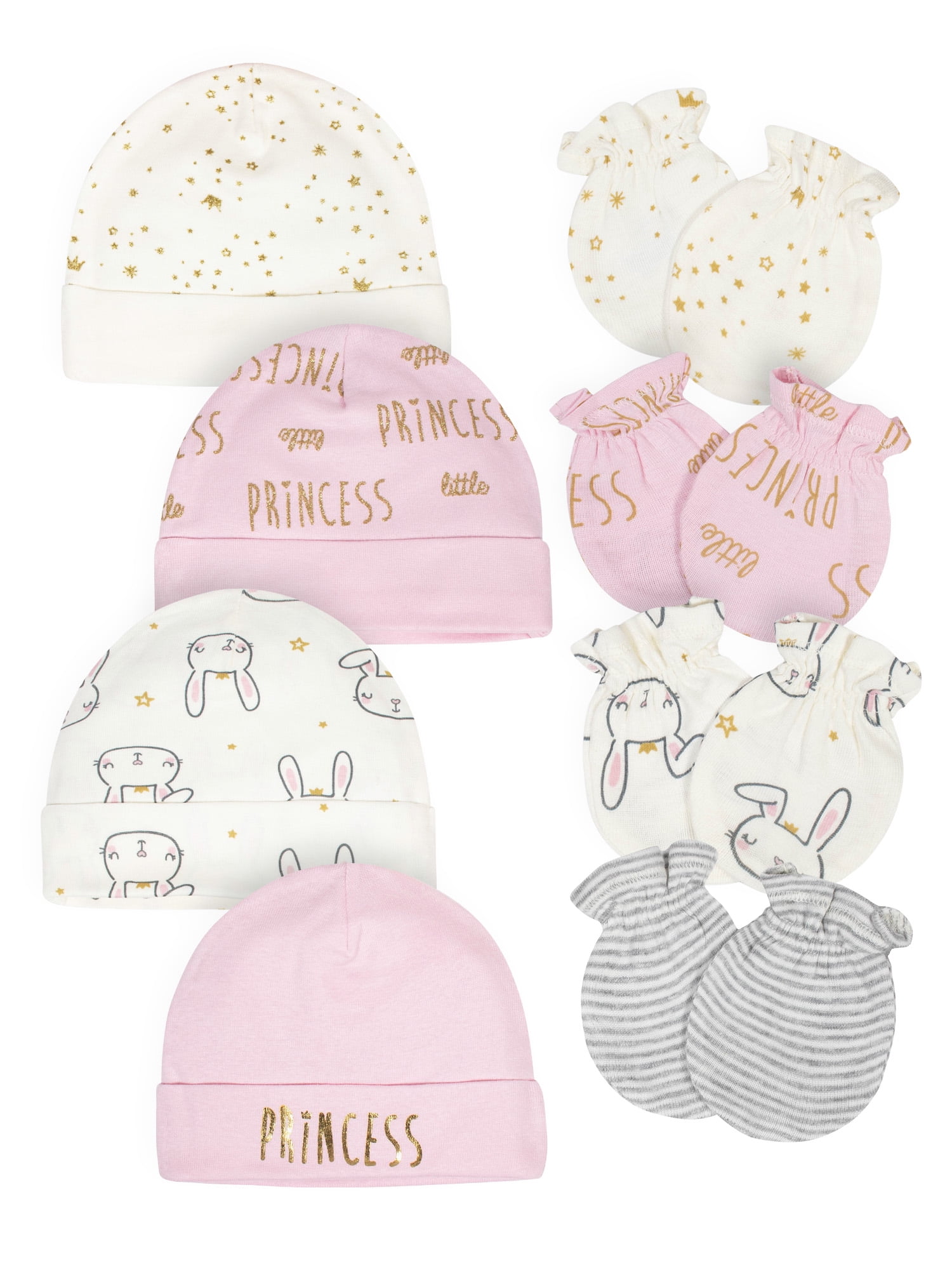 Gerber® Baby Girl Caps and Mittens Shower Gift Set, 8-Piece
