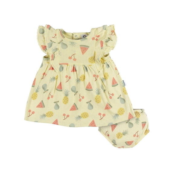 Gerber Baby Girl Dress and Diaper Cover Outfit Set, 2-Piece, Sizes Newborn - 24 Months