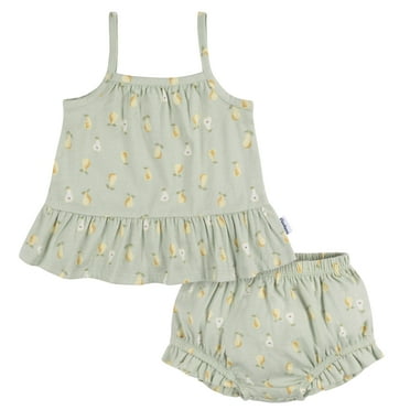 Gerber Baby Girl Dress and Diaper Cover Set, 2-Piece, Sizes Newborn - 24 Months