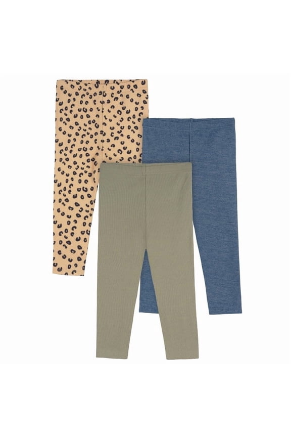 Baby Girl Jeggins Green 3-Pack, Sizes 0-18 Months