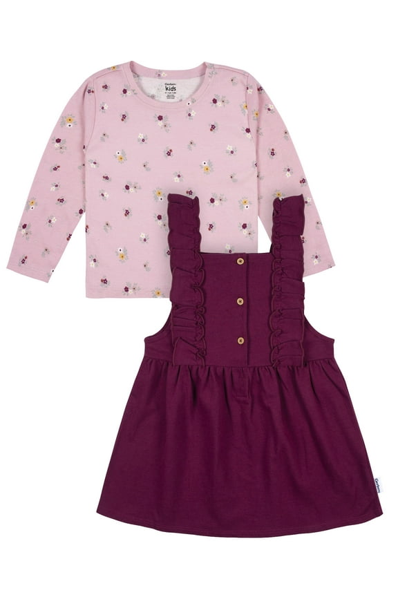 Baby Girl Jumper and Top Outfit Set, Sizes 12 Months - 2T