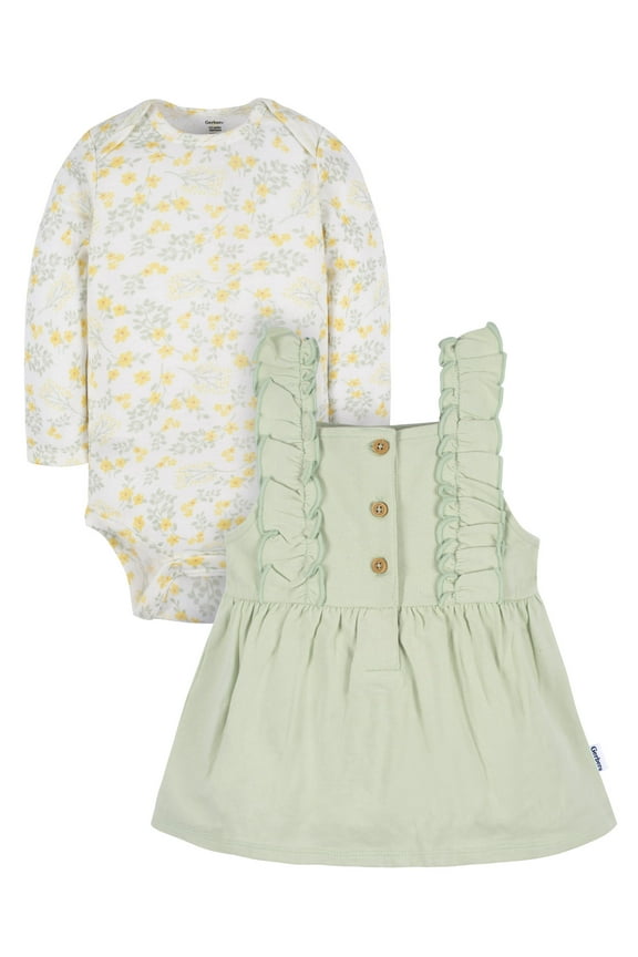 Baby Girl Jumper and Top Outfit Set, Sizes 12 Months - 2T