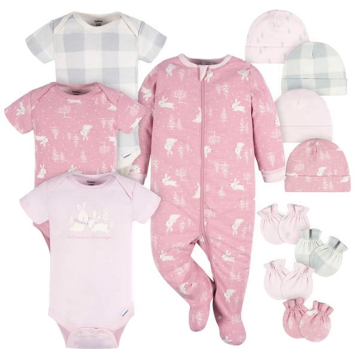 Gerber Baby Girl Layette Bundle, 12-Piece, Newborn - 6/9M