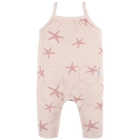 Gerber Baby Girl Long Leg Romper, Sizes Newborn - 24 Months