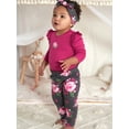 thumbnail image 1 of Gerber Baby Girl Long Sleeve Onesies Bodysuit, Pant & Headband Outfit Set, 3-Piece, (Newborn - 18 Months), 1 of 15