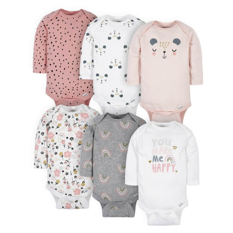 Baby girl hot sale onesies long sleeve