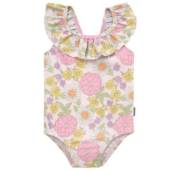 Gerber Baby Girl One-Piece Swimsuit, Sizes 0-3 Months - 24 Months