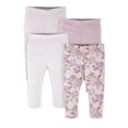 Gerber Baby Girl Pants, 4Pack (Newborn24 Months)