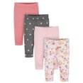thumbnail image 1 of Gerber Baby Girl Pants, 4-Pack (Newborn-24 Months), 1 of 6