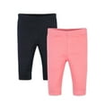 thumbnail image 1 of Gerber Baby Girl Pull-On Pants, 2-Pack (Newborn - 12M), 1 of 7