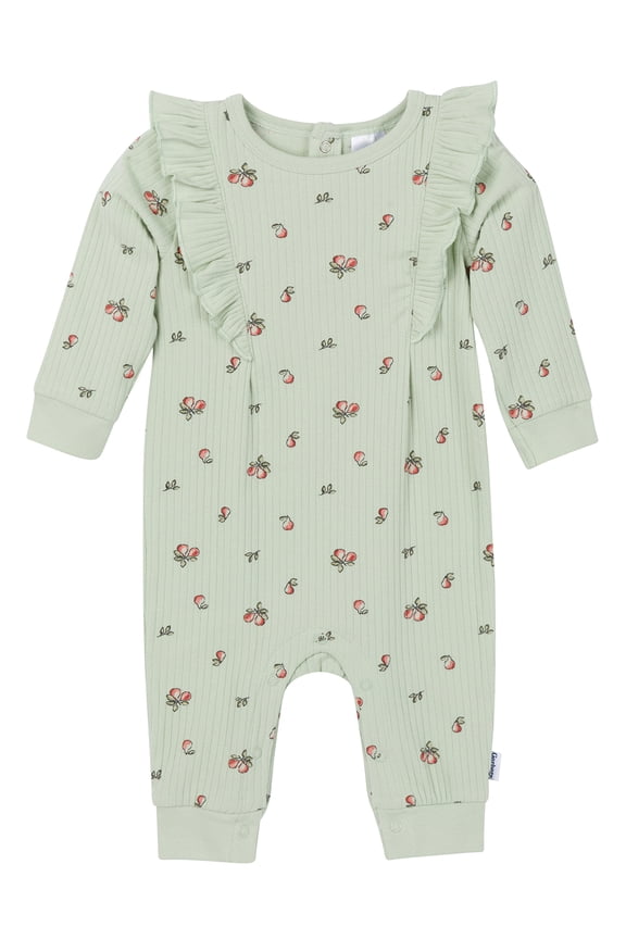 Baby Girl Long Sleeve Romper with Ruffles, Sizes Newborn - 24 Months