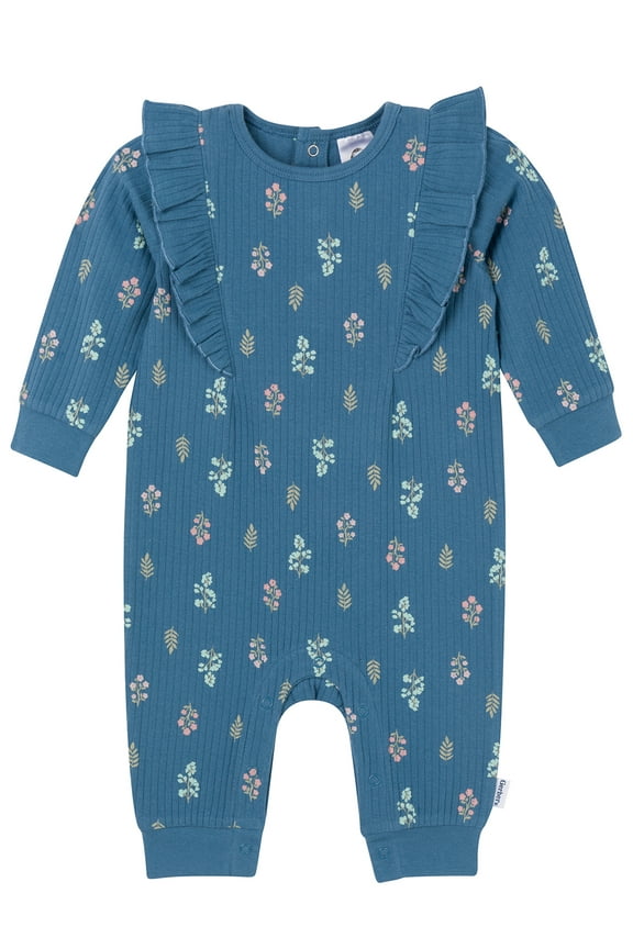 Baby Girl Long Sleeve Romper with Ruffles, Sizes Newborn - 24 Months