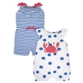 thumbnail image 1 of Gerber Baby Girl Rompers, 2-Pack, (Newborn - 24 Months), 1 of 9
