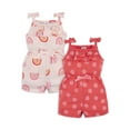 thumbnail image 1 of Gerber Baby Girl Rompers, 2-Pack, (Newborn - 24 Months), 1 of 10