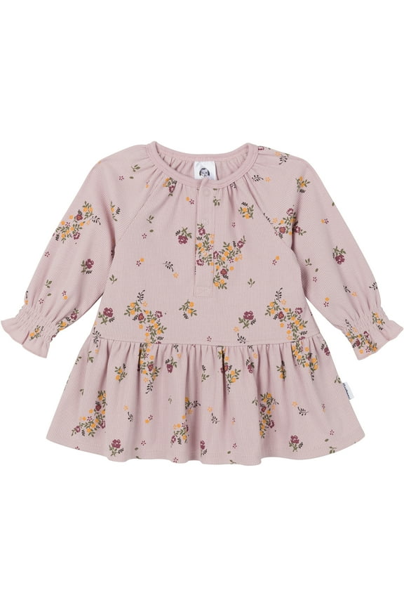 Baby Girl Ruffled Sleeves Dress, Sizes 0/3 Months - 24 Months