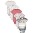 thumbnail image 1 of Gerber Baby Girl Short Sleeve Onesie Bodysuits, 5-Pack, Preemie-24 Months, 1 of 11
