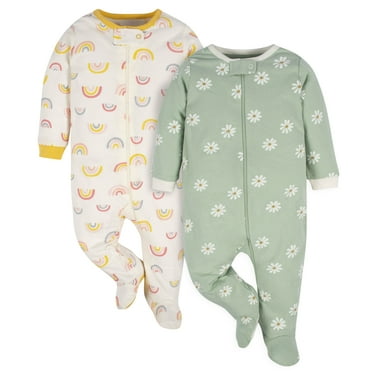 Gerber Baby Girl Sleep 'N Play, 2 Pack, Sizes Preemie - 6-9 Months