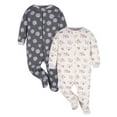 thumbnail image 1 of Gerber Baby Girl Sleep 'n Play Footed Pajamas, 2-Pack (0/3 Months - 6/9 Months), 1 of 13