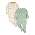 thumbnail image 1 of Gerber Baby Girl Sleep 'n Play Footed Pajamas, 2-Pack (0/3 Months - 6/9 Months), 1 of 7