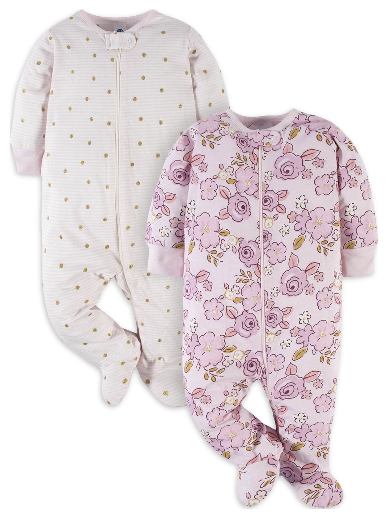 Gerber Baby Girl Sleep 'n Plays, 2-Pack (Newborn-3/6 Months)
