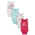 Gerber Baby Girl Tank Onesies Bodysuits, 4pk