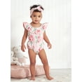 thumbnail image 1 of Gerber Baby Girl Wide Neck Romper & Headband Outfit Set, 2-Piece, (0/3 Months - 12 Months), 1 of 11