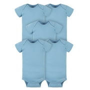 Gerber Baby Girl or Boy Gender Neutral Onesies Brand Cotton Rib Bodysuits, 5-Pack