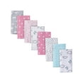Gerber 100 Cotton Newborn Infant Baby Girls' Flannel Burp Cloths, 4