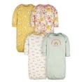 thumbnail image 1 of Gerber Baby Girls Lap Shoulder Gowns with Mitten Cuffs, 4-Pack, Preemie-0/6M, 1 of 11