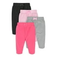 thumbnail image 1 of Gerber Baby Girls Microfleece Pants, 4-Pack, (Newborn - 24 Months), 1 of 7
