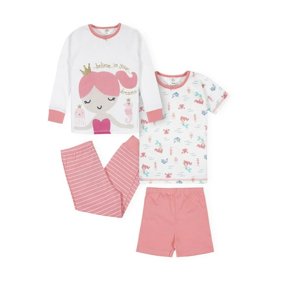 Gerber Baby & Toddler Neutral Snug Fit Cotton Pajamas, 4-Piece, 12 Months - 5T