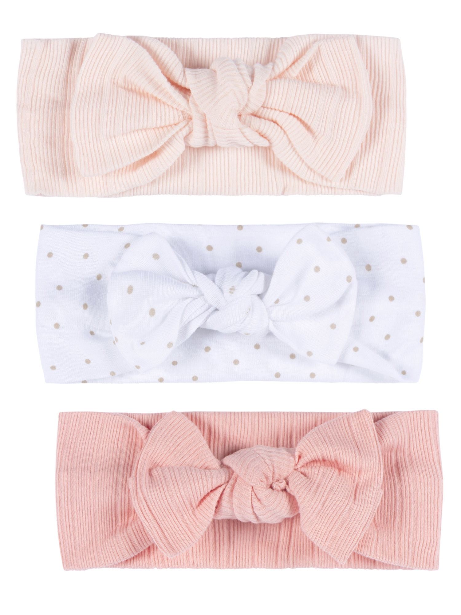 Gerber Baby Girl 3-Pack Soft and Stretchy Headband, One Size