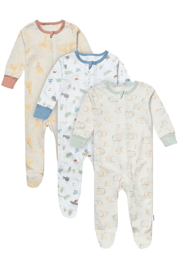 Baby Neutral 3-Pack Sleep N´Play, Sizes Newborn - 6/9 Months