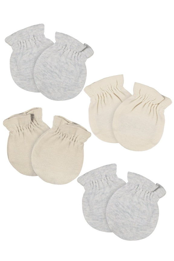 Baby Neutral 4-Pack Mittens, 0-6 Months