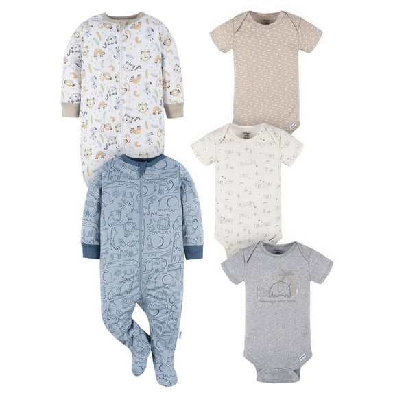 Gerber Baby Neutral 5-Piece Gift Set, Newborn - 6/9 Months
