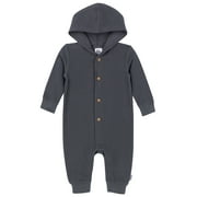 Gerber Baby Neutral Long Sleeve Hooded Romper, Sizes Newborn - 24 Months
