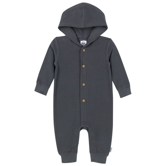 Gerber Baby Neutral Long Sleeve Hooded Romper, Sizes Newborn - 24 Months