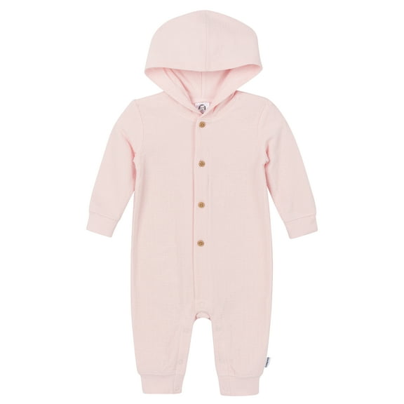 Gerber Baby Neutral Long Sleeve Hooded Romper, Sizes Newborn - 24 Months